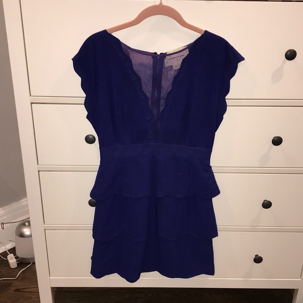 Blue scallop dress
